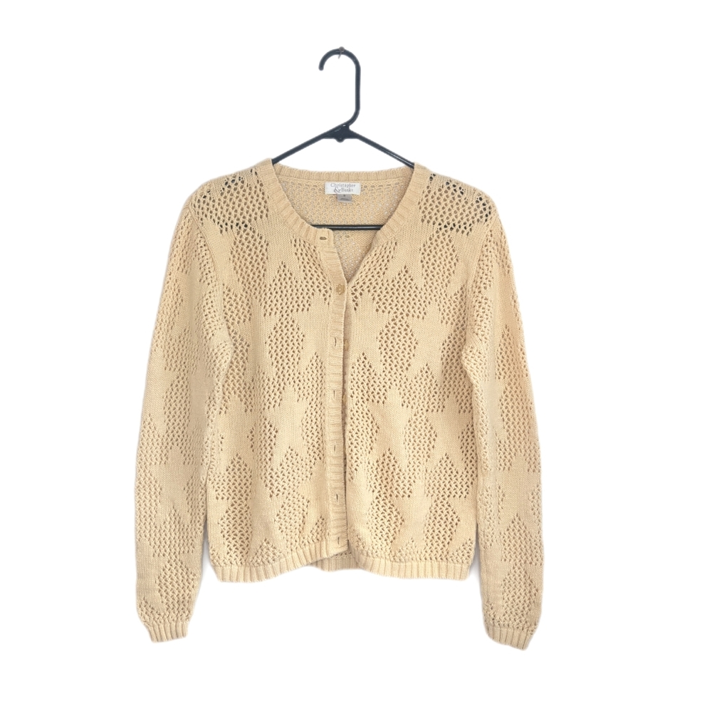 Vintage 2000s Star Patterned Crochet Cardigan